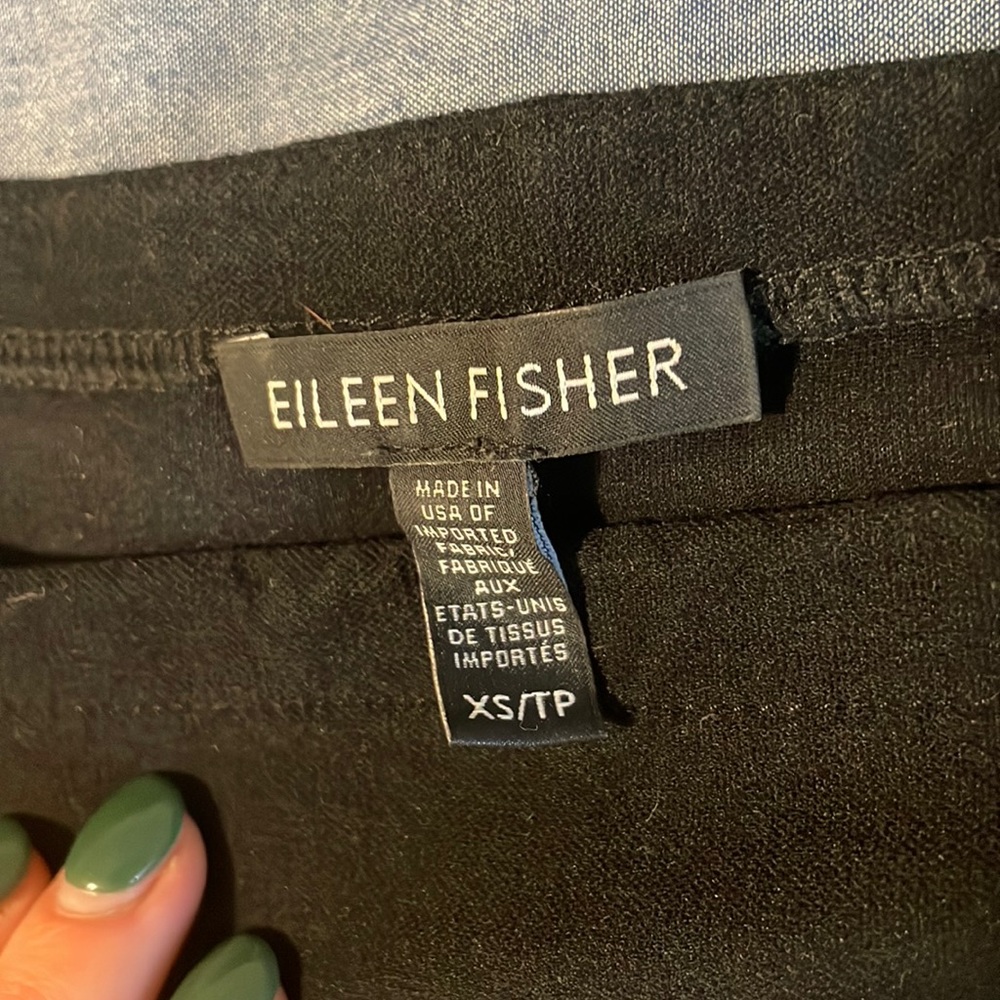 Square Neck Black Eileen Fisher Shell Tank Blouse Size XS